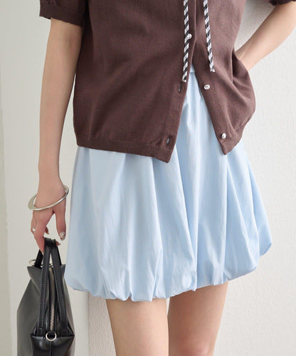 泡泡廓形迷你半身裙