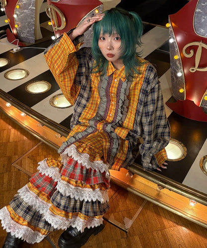 Ciaopanic 彩色荷葉邊襯衫