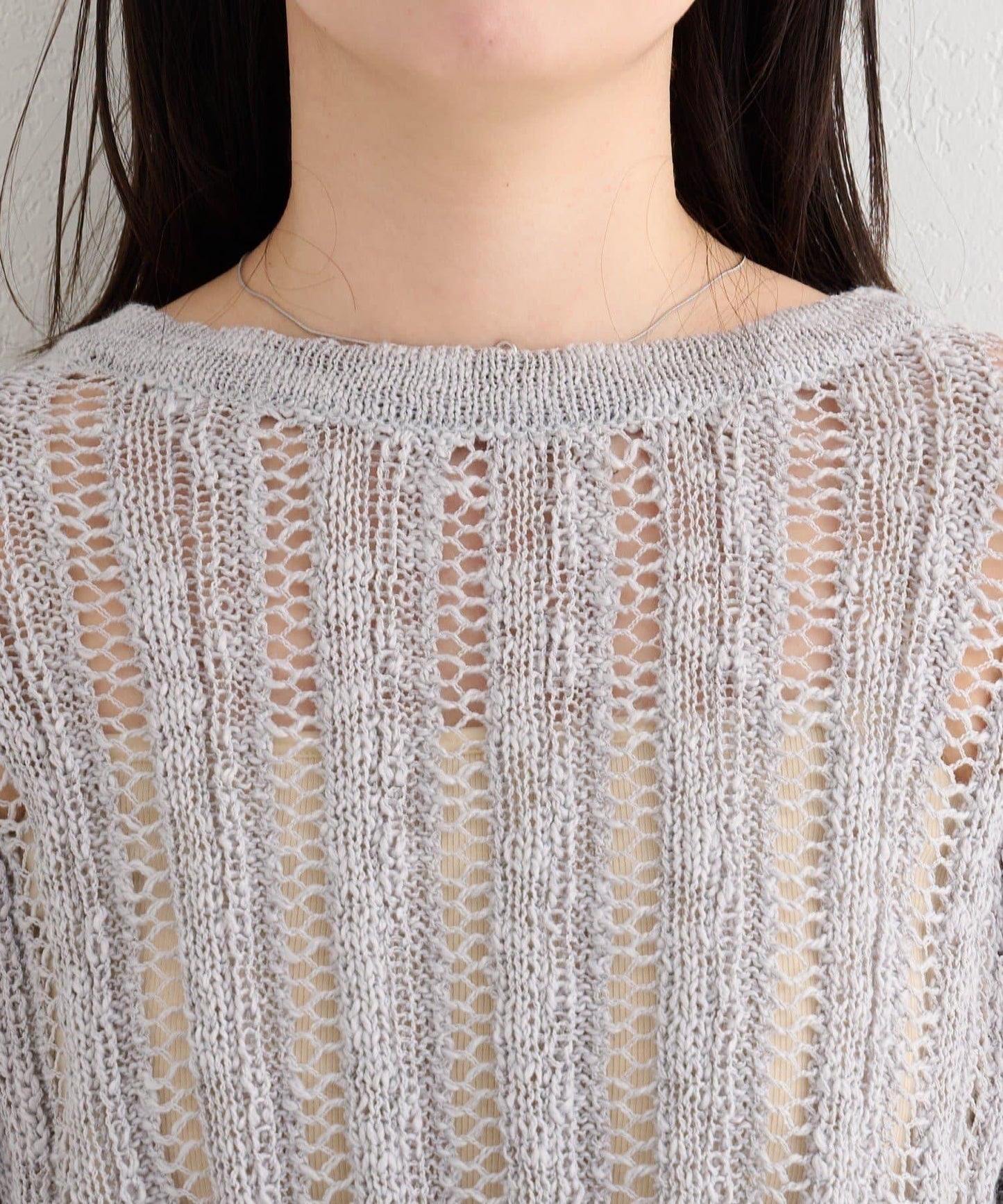 B 寬鬆袖針織套頭衫