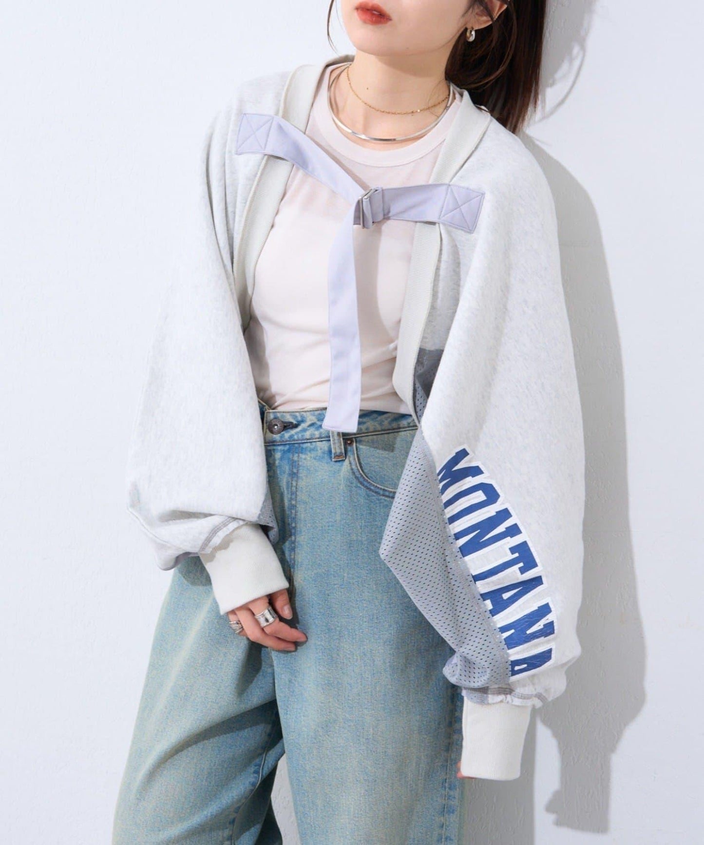 etsinta 拼接衛衣 2way多穿 衛衣面料 短款外搭