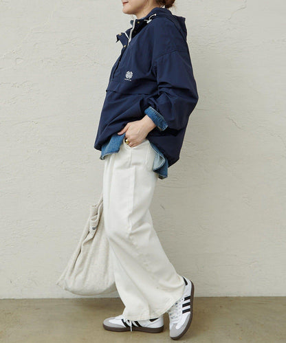 防潑水再生尼龍套頭風衣外套