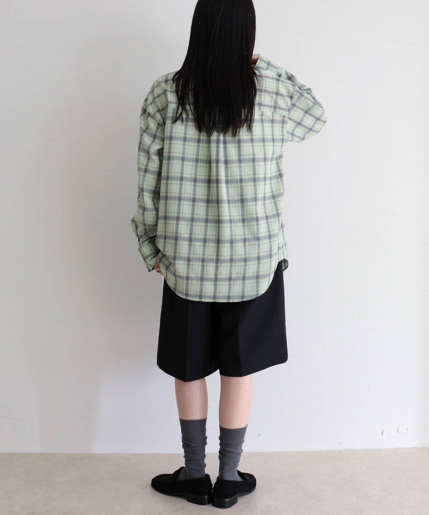 格紋大蝴蝶結襯衫