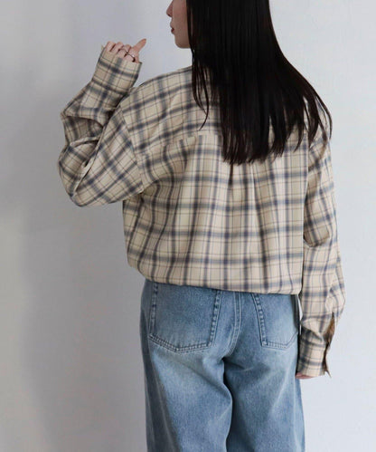 格紋大蝴蝶結襯衫