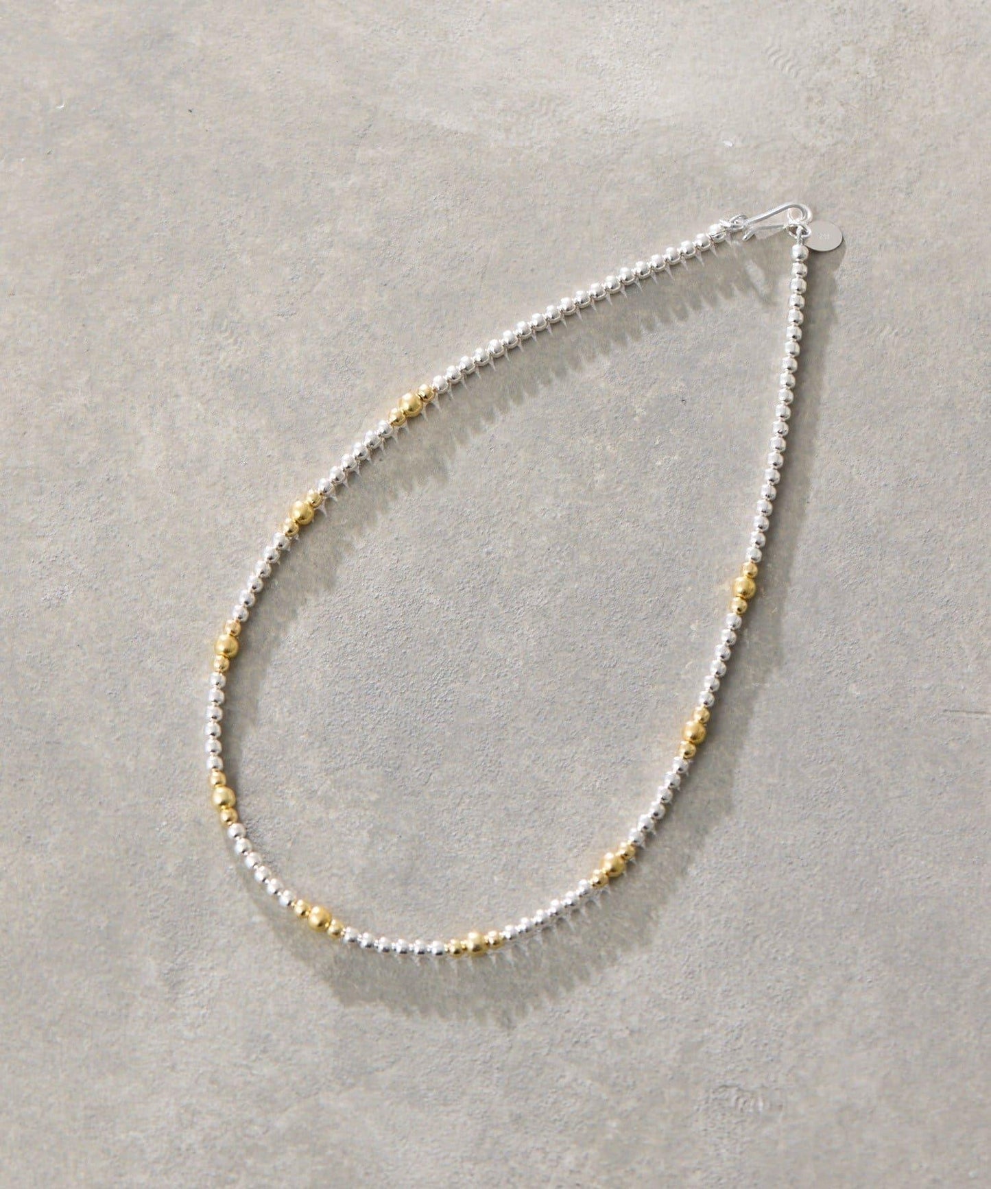 《スターリングシルバー使用》 條紋納瓦霍珍珠3×35 項鍊