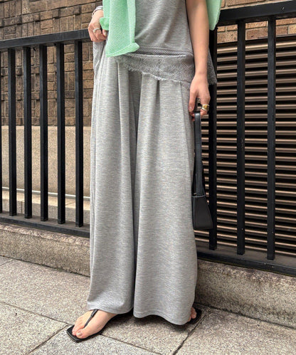 可成套褶皺寬鬆闊腿褲