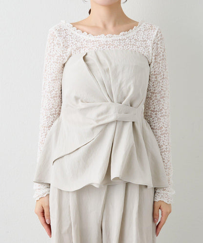 可成套搭配 不對稱設計 銅氨纖維混紡 胸衣式襯衫