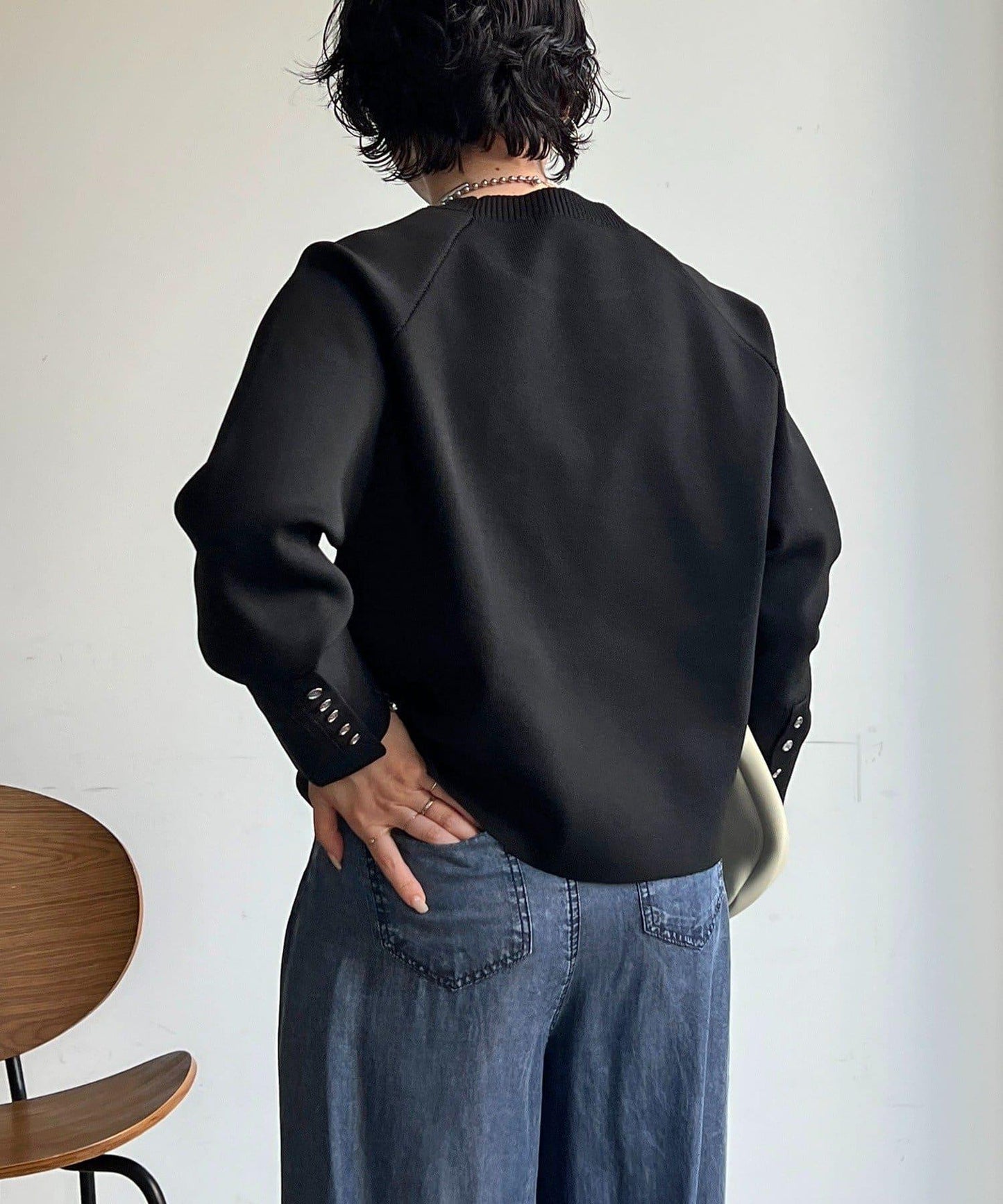 燈籠袖 針織上衣