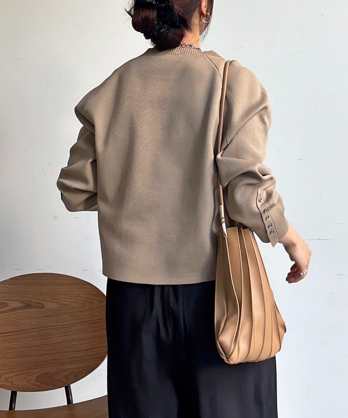 燈籠袖 針織上衣