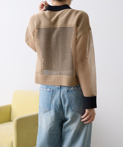 SUM1 STYLE 透膚感彈力 網眼POLO衫