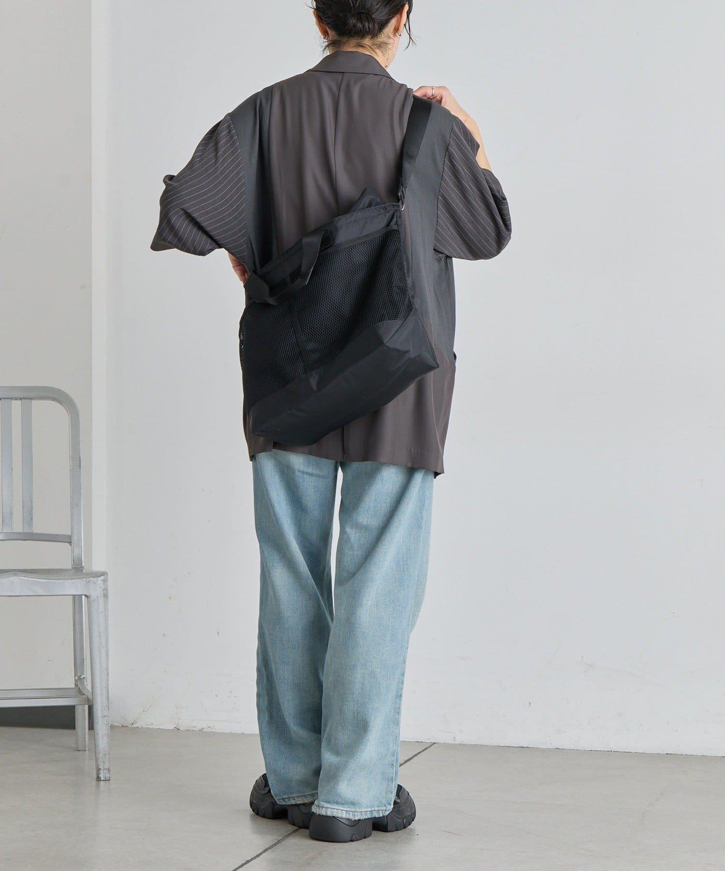 sampo×ear 防潑水 A4收納 棕櫚葉印花 托特包