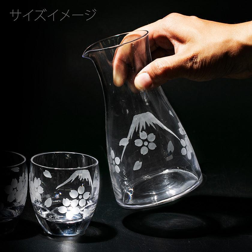 【江戸切子】富士山に桜 冷酒器揃 | TABLEAU