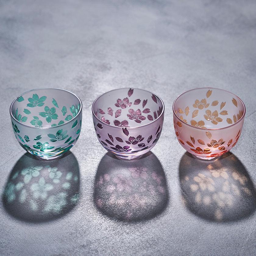 【彫刻 夢柄子】桜紋 ぐい呑ペア (容量80ml) | TABLEAU