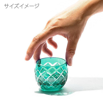 【江戸切子】矢来魚子紋 ぐい呑ペア | TABLEAU