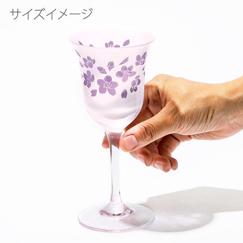 【彫刻 夢柄子】桜紋 ワイングラス | TABLEAU