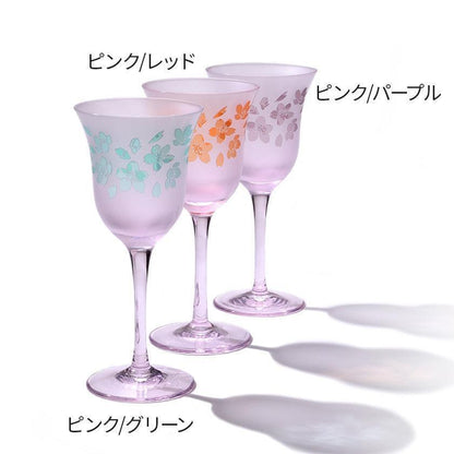 【彫刻 夢柄子】桜紋 ワイングラス | TABLEAU