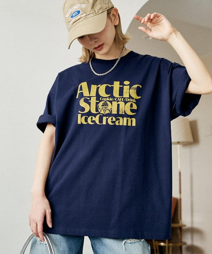 LOVE POP STUDIO ICE CREAM SHOP 標誌圖案 T恤