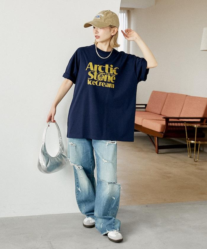 LOVE POP STUDIO ICE CREAM SHOP 標誌圖案 T恤