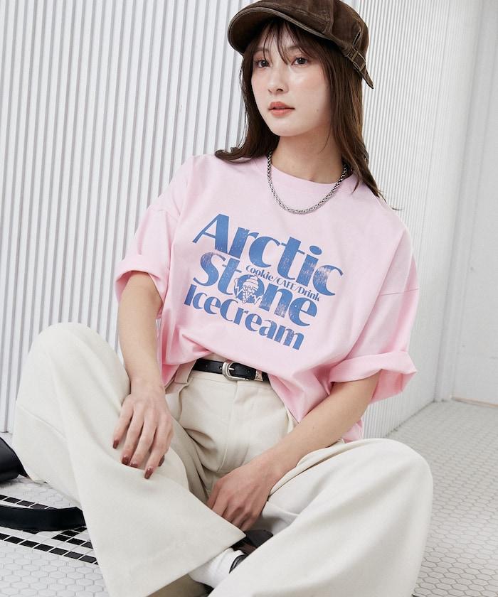 LOVE POP STUDIO ICE CREAM SHOP 標誌圖案 T恤