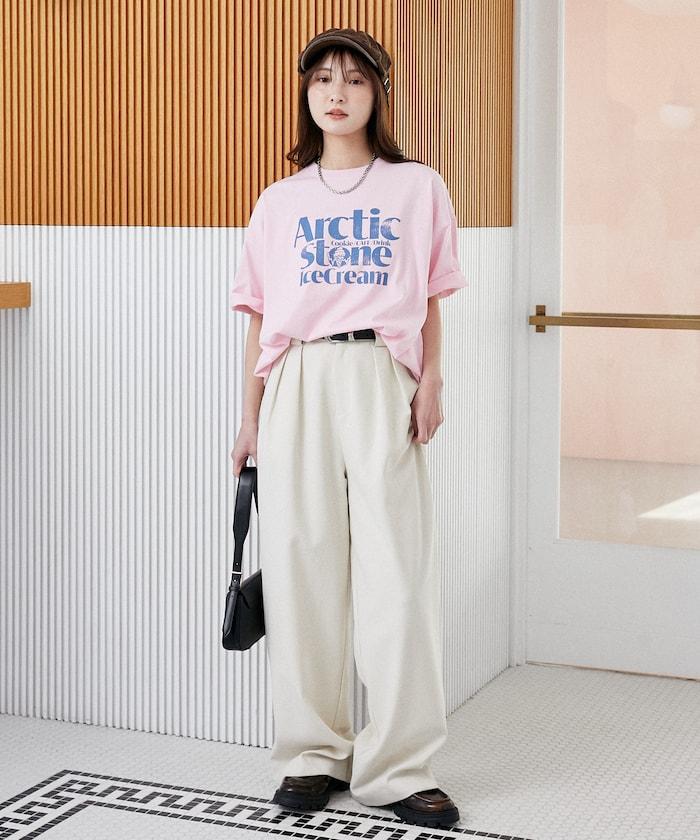 LOVE POP STUDIO ICE CREAM SHOP 標誌圖案 T恤