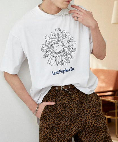 LOVE POP STUDIO 花卉刺繡T恤