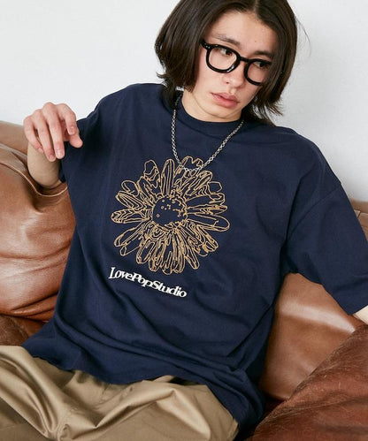 LOVE POP STUDIO 花卉刺繡T恤
