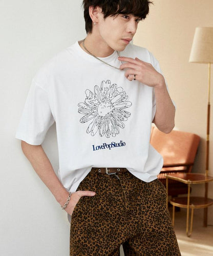 LOVE POP STUDIO 花卉刺繡T恤