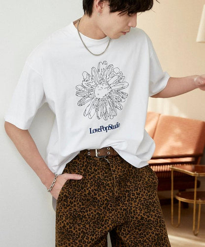 LOVE POP STUDIO 花卉刺繡T恤