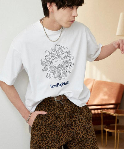 LOVE POP STUDIO 花卉刺繡T恤