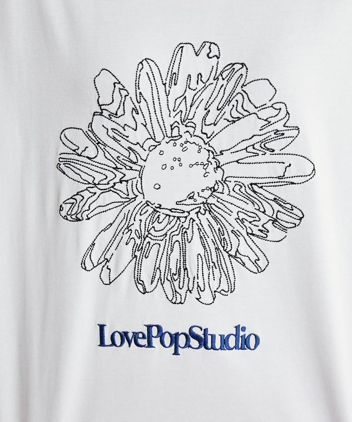 LOVE POP STUDIO 花卉刺繡T恤