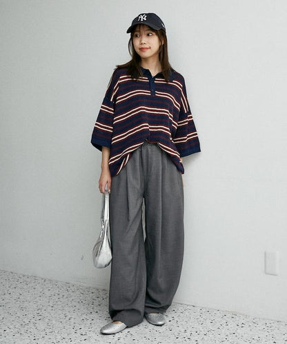 LOVE POP STUDIO 條紋針織POLO衫