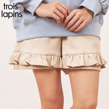 troislapins(トロワラパン) 彈力麂皮短褲