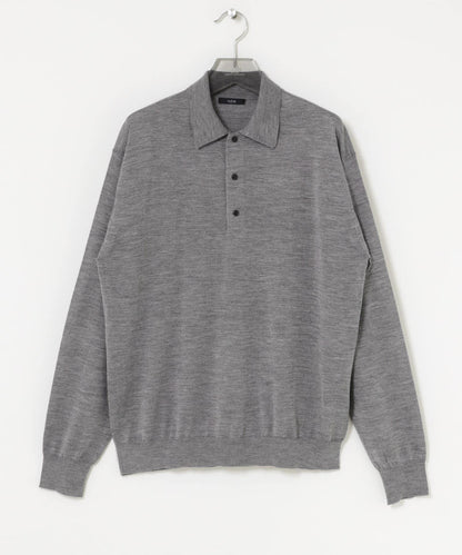 W/S CASHMERE KNIT POLO衫