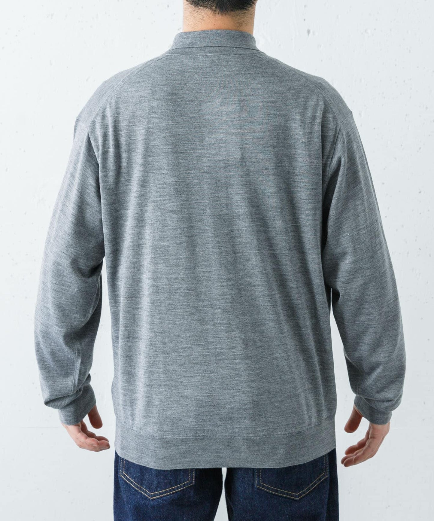 W/S CASHMERE KNIT POLO衫