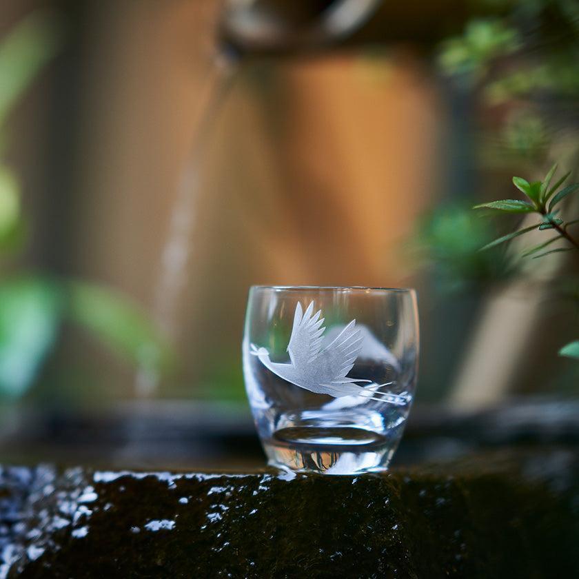 【江戸切子】富士山に鶴・桜 冷酒グラス | TABLEAU