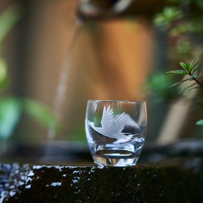 【江戸切子】富士山に鶴・桜 冷酒グラス | TABLEAU