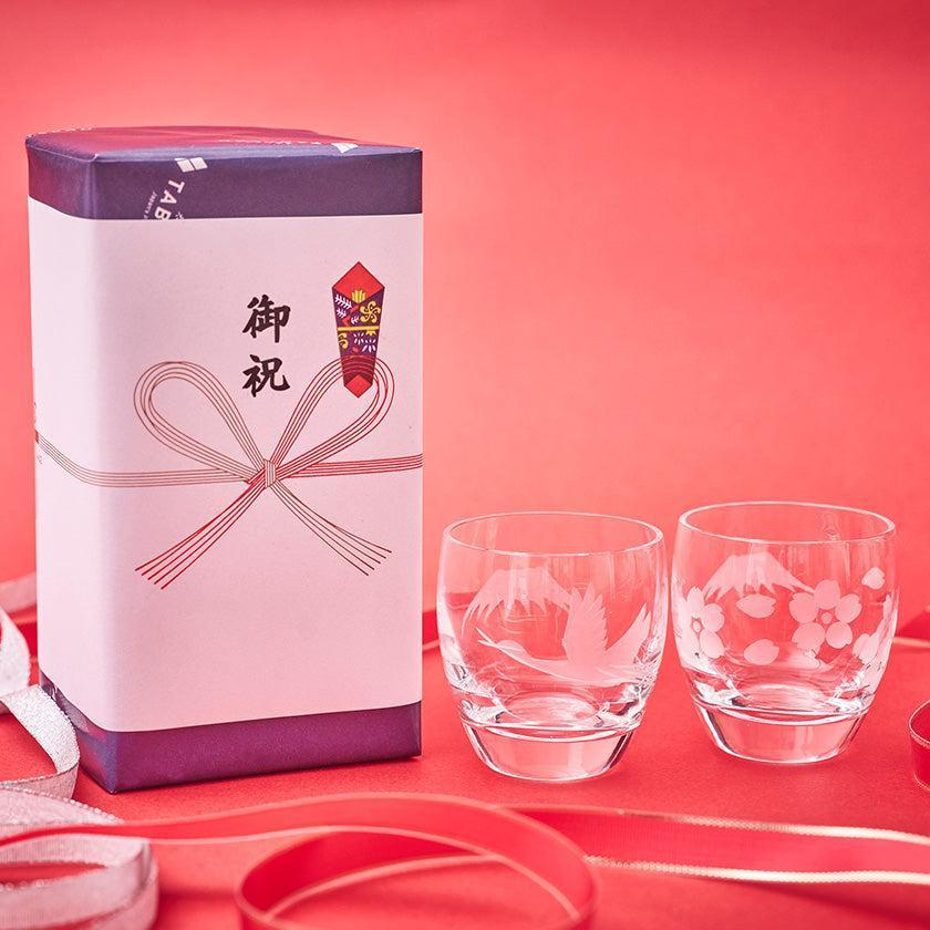 【江戸切子】富士山に鶴・桜 冷酒グラス | TABLEAU