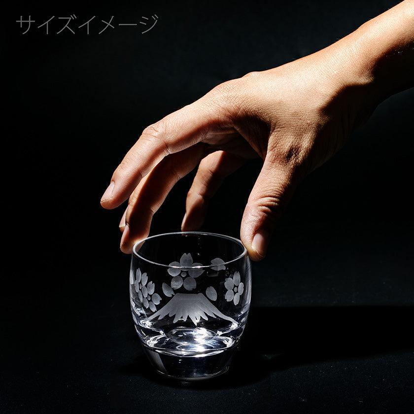 【江戸切子】富士山に鶴・桜 冷酒グラス | TABLEAU