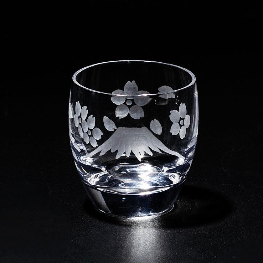 【江戸切子】富士山に鶴・桜 冷酒グラス | TABLEAU