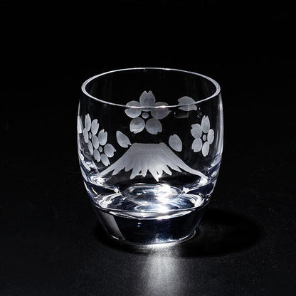 【江戸切子】富士山に鶴・桜 冷酒グラス | TABLEAU