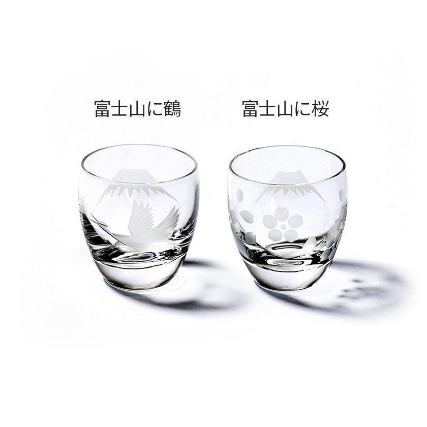【江戸切子】富士山に鶴・桜 冷酒グラス | TABLEAU