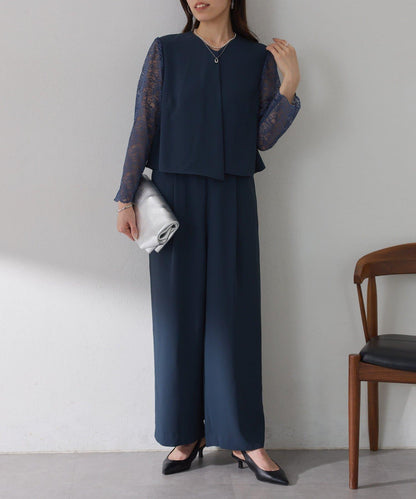 背緞喬其正式場合連體褲
