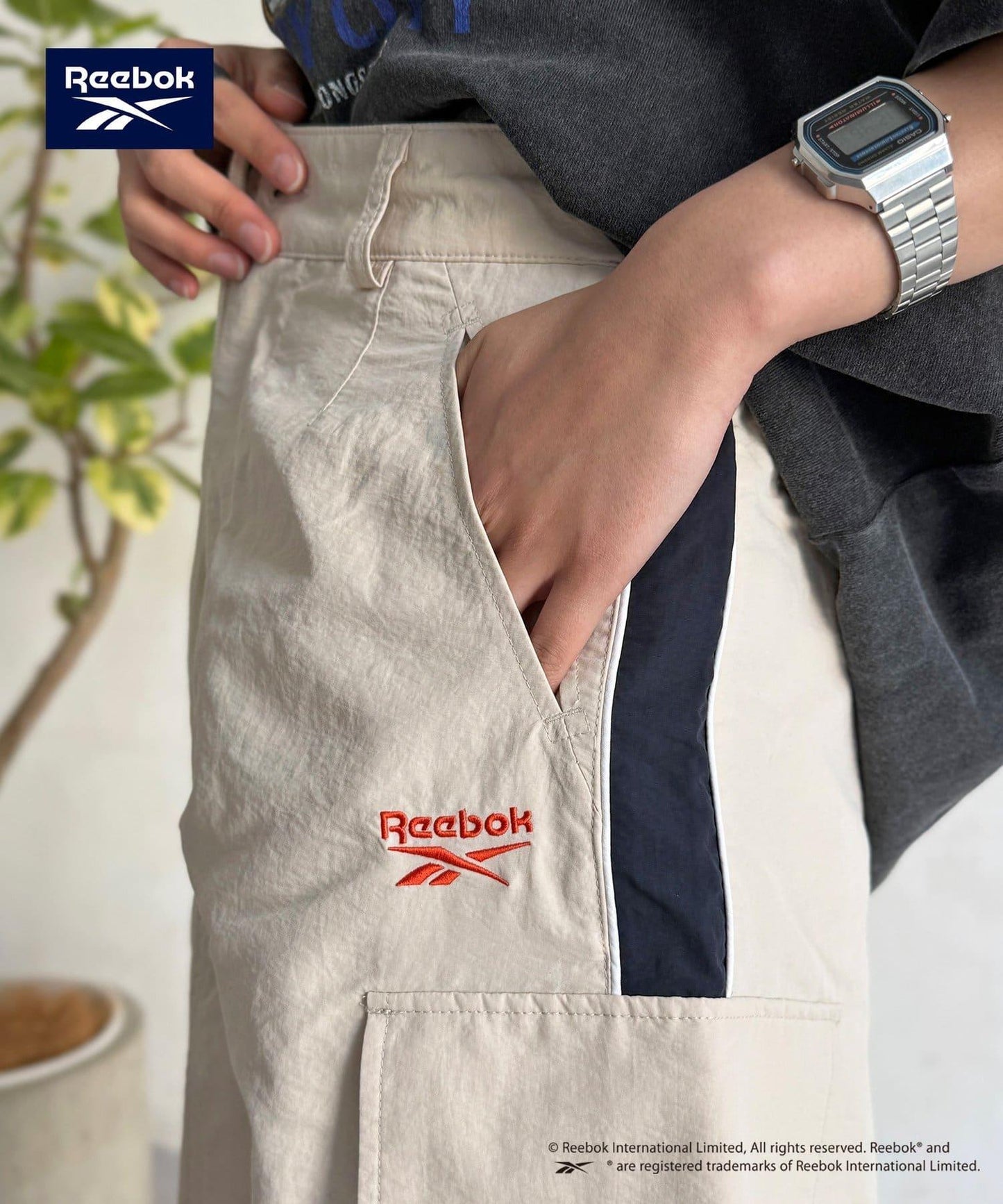 Reebok 尼龍工裝半身裙