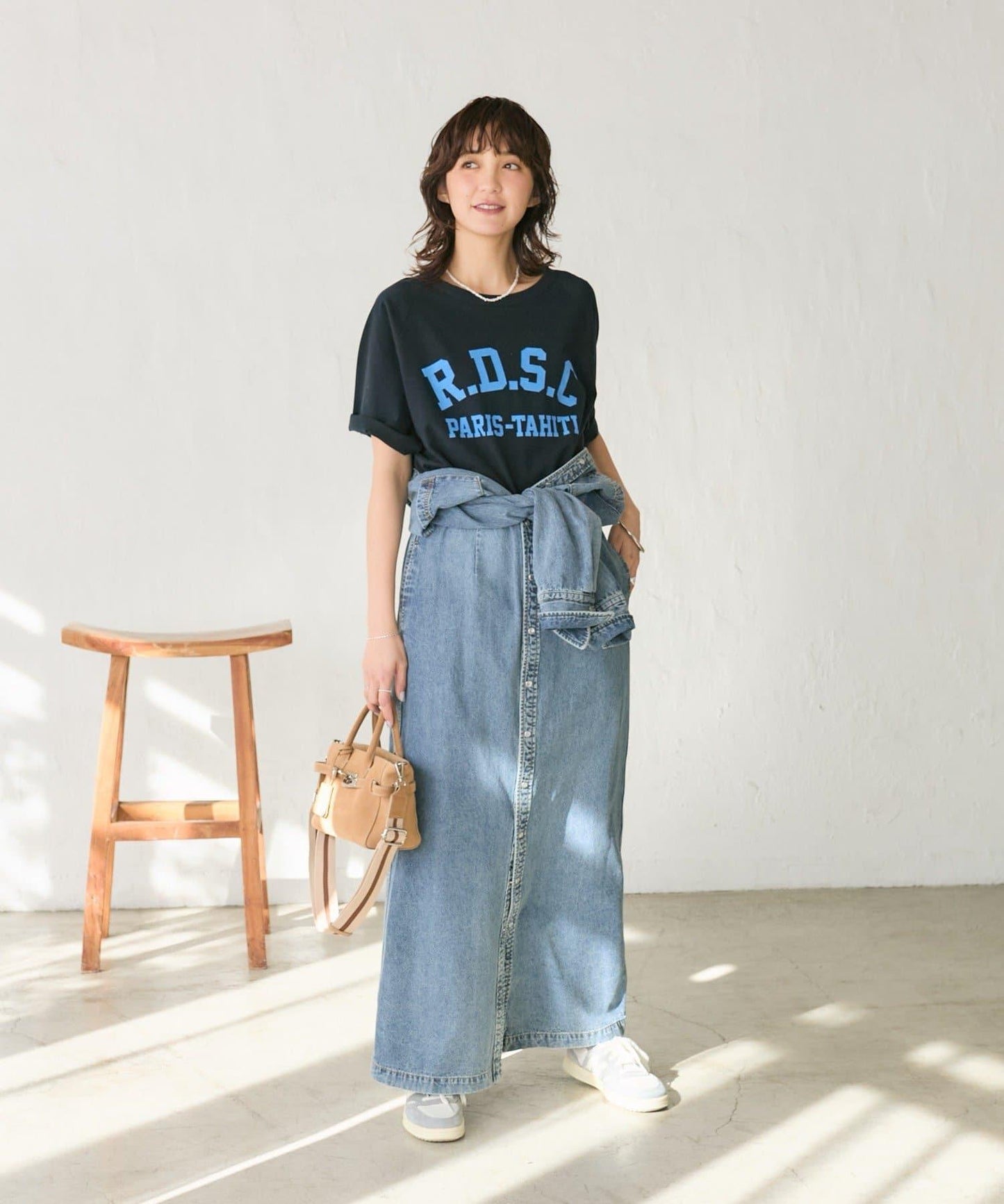 Yossshiiii企畫 A・MONN 牛仔襯衫多用連衣裙