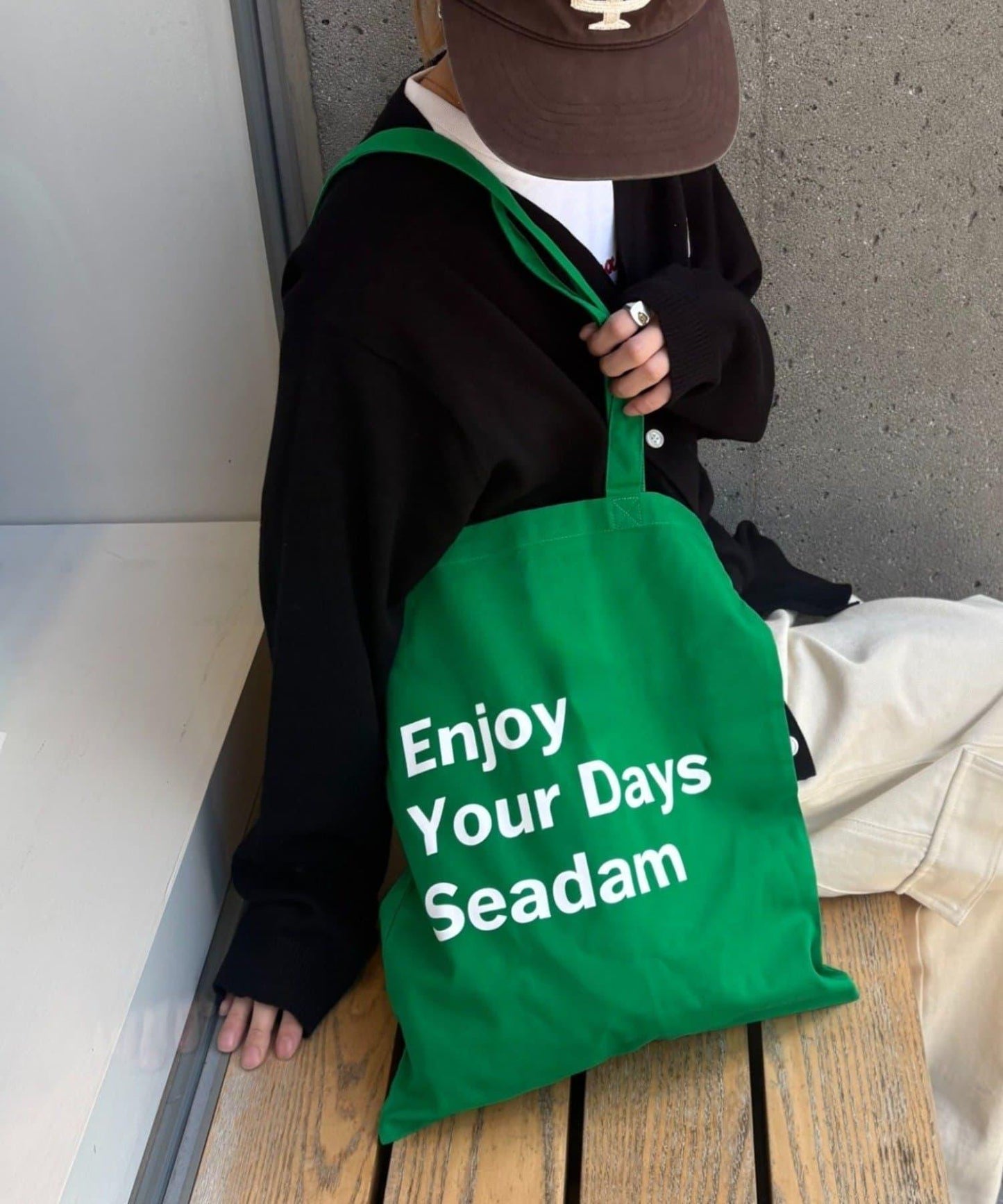 SEADAM 文案印花托特包