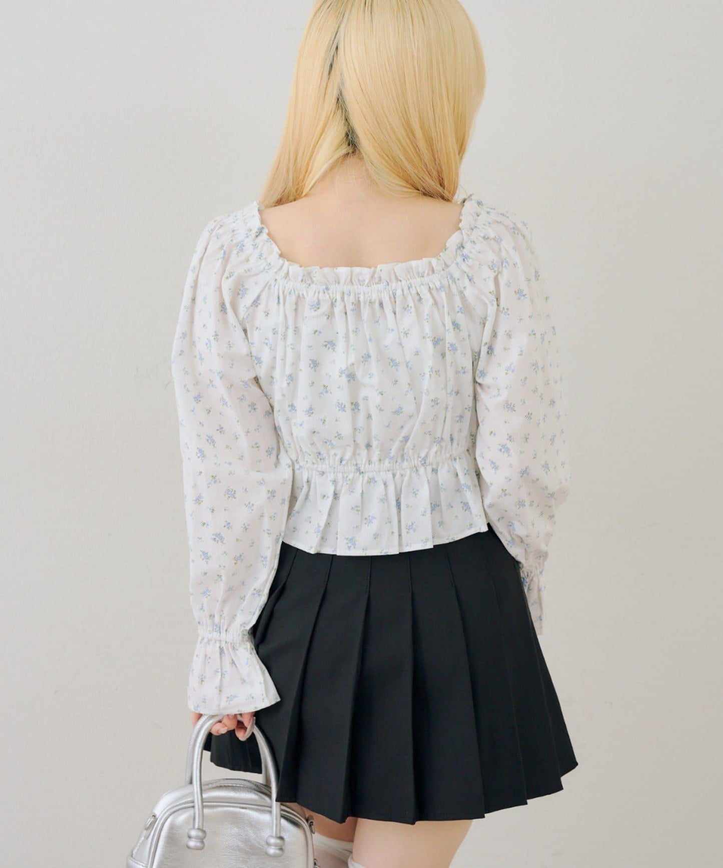 帶吊飾百褶迷你半身裙