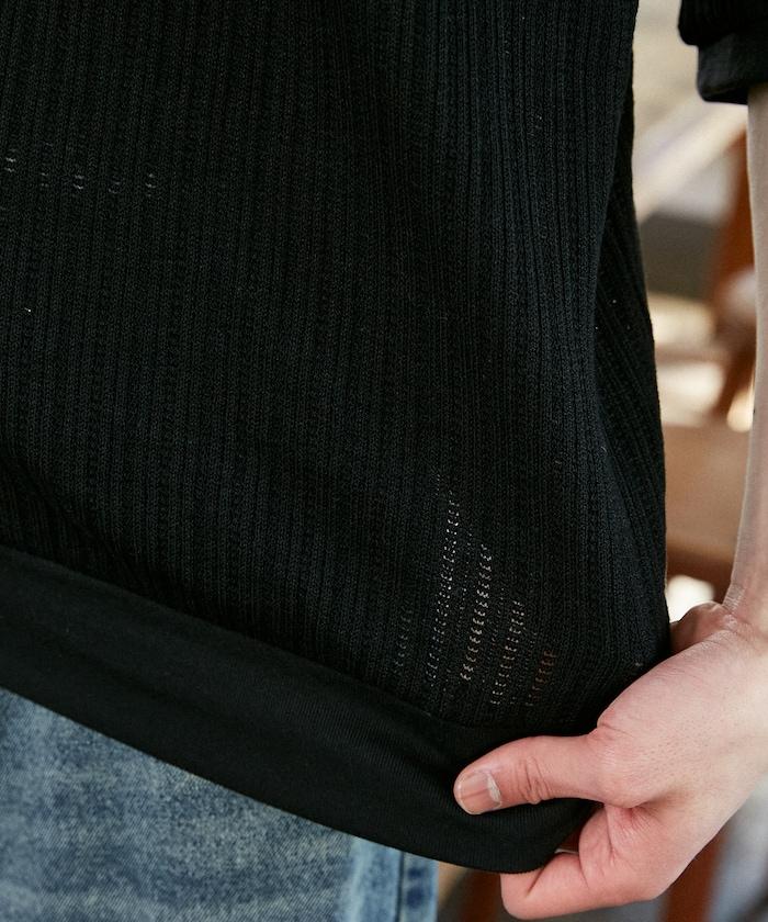 LOVE POP STUDIO Pattern 網眼 Henley Neck T恤