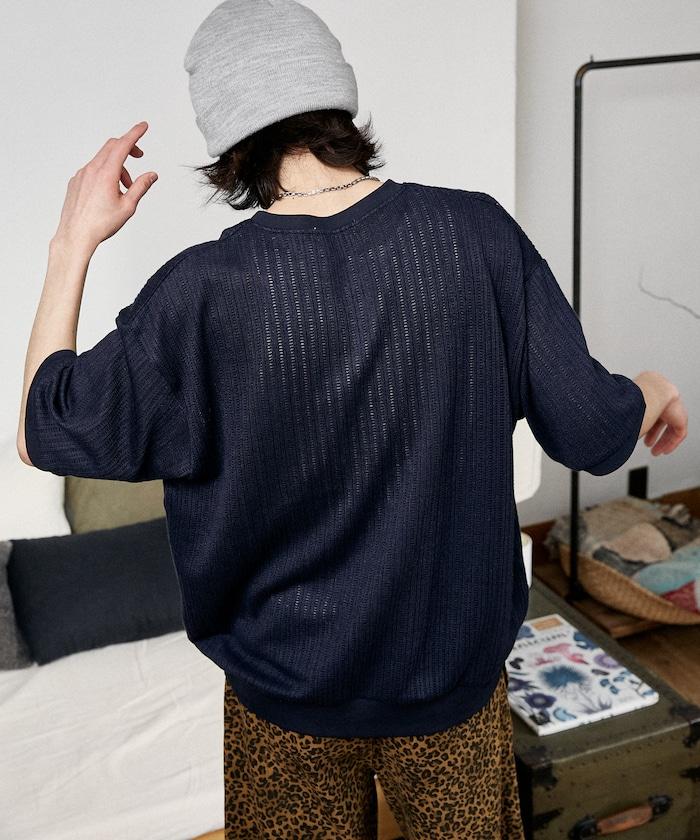 LOVE POP STUDIO Pattern 網眼 Henley Neck T恤