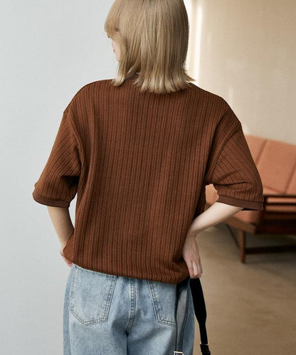 LOVE POP STUDIO Pattern 網眼 Henley Neck T恤