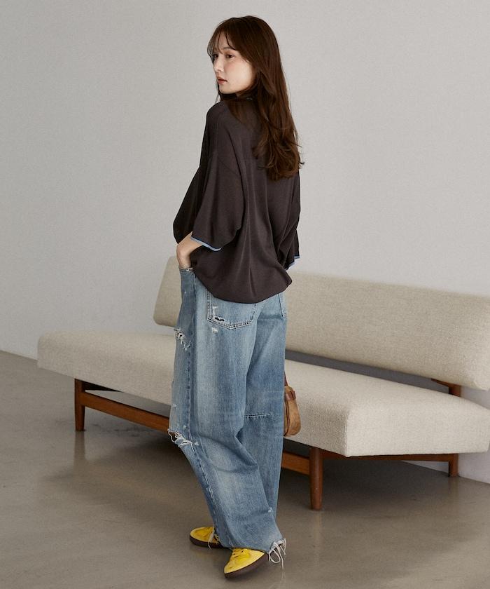 LOVE POP STUDIO 領口疊層設計 針織POLO衫