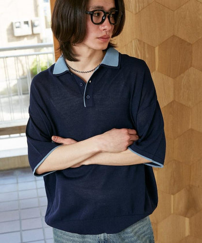 LOVE POP STUDIO 領口疊層設計 針織POLO衫